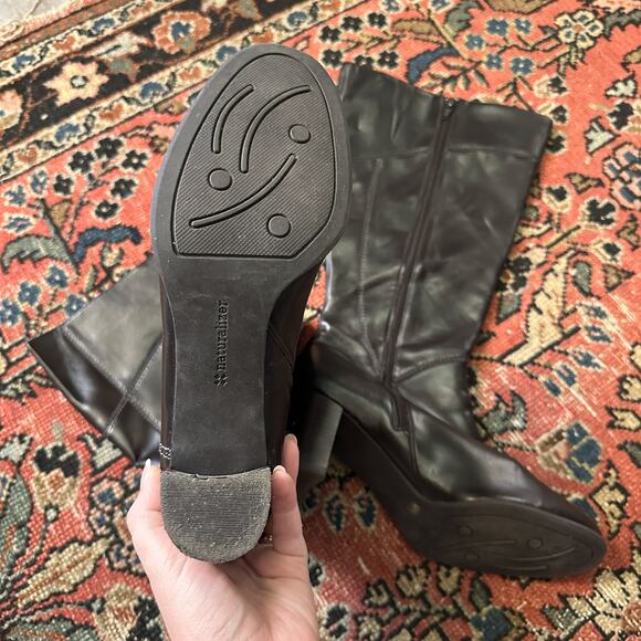 Naturalizer Dark Brown Heeled Kiersten Boot mid-calf high Wide Shaft Size 8.5 - Picture 4 of 10